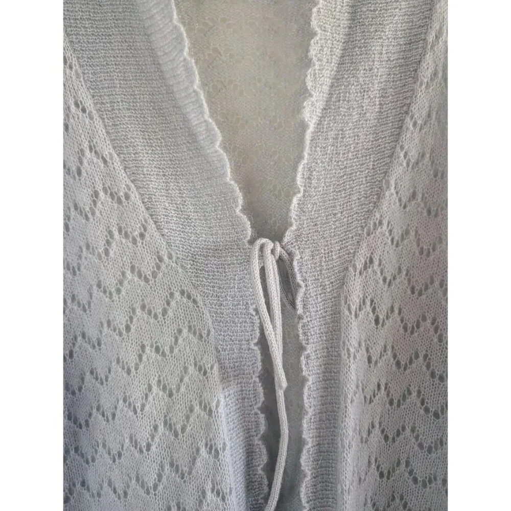 Victoria's Secret Cardigan Sweater Size‎ Large Mohair Wool Coquette Fairy Duster